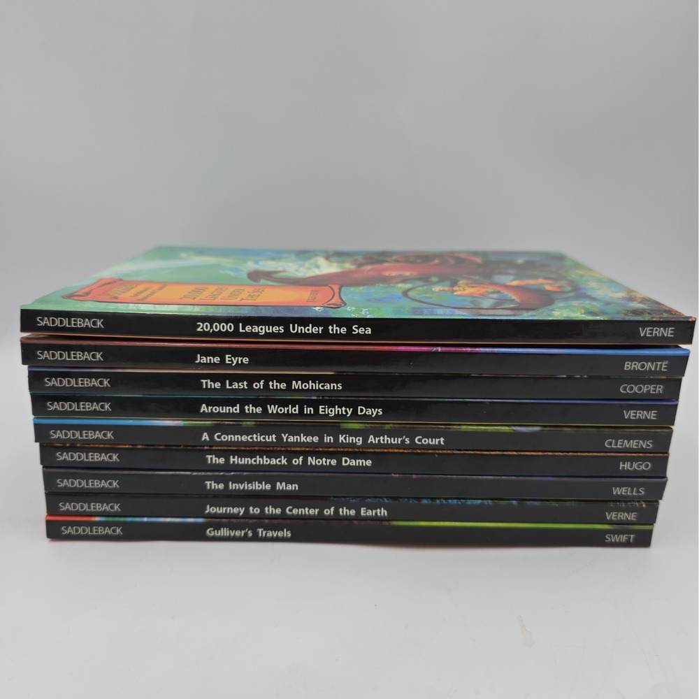 Lot Of 9 Saddleback's Illustrated Classics Hardback Graphic Novels